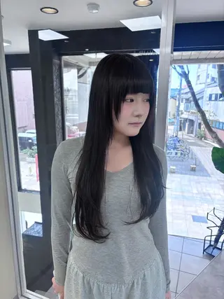 セミロング カラー 竹田 佳奈のヘアスタイル