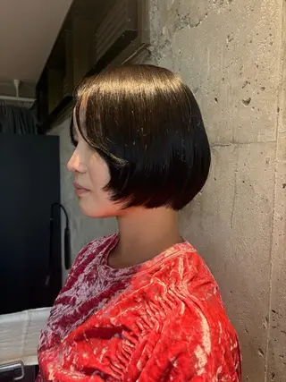 ショート デザイン/ショート 酸性ストレート/あいのヘアスタイル