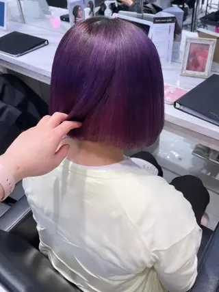 ミディアム カラー パーマ ヘアアレンジ メンズ キッズ ネイル マツエク・マツパ アイブロウ レイヤー/ダブル カラー/YURINAのヘアスタイル