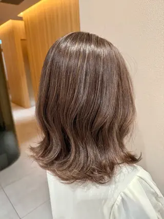 ミディアム カラー 髪質改善🪄 イルミナカラー岩谷のヘアスタイル