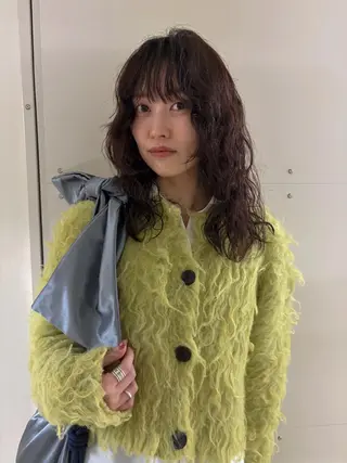 セミロング パーマ 千葉パーマ/レイヤー kusa‪🌱‬のヘアスタイル
