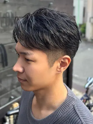 ショート メンズ RAIA💎ケア ブリーチ＆パーマ💎のヘアスタイル