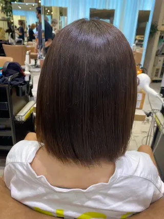 ミディアム 艶カラー美髪縮毛矯正 /髪質改善✨️ユウキのヘアスタイル