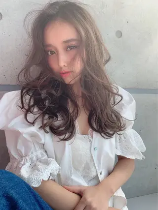 ロング カラー パーマ ヘアアレンジ メンズ 🎀愛されモテヘア♡ 梅澤夏基🎀のヘアスタイル