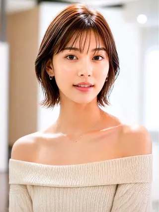 ミディアム 本 咲蘭のヘアスタイル