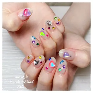 ミディアム ネイル 🐾enen style 🐾のネイルデザイン