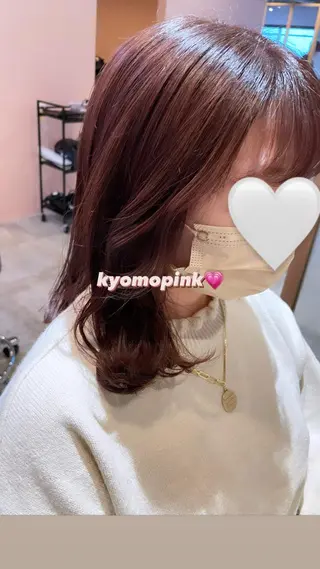 セミロング カラー ヘアアレンジ REONA🪽✨薬院 レイヤーカット🫧のヘアスタイル