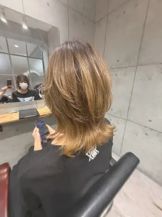 ミディアム カラー 🌈艶髪人気№１🌈 newi池袋店⭐江口のヘアスタイル