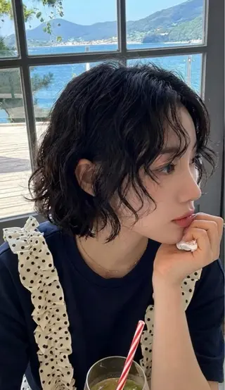 ミディアム カラー パーマ 表参道🌿赤み消し カラー/チナツのヘアスタイル