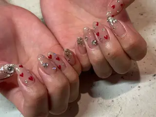 ネイル 韓国/ワンホン/長さ 出しつけ放題🎀のネイルデザイン