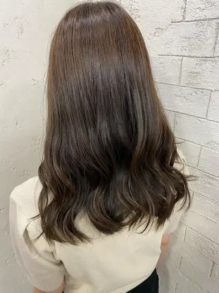 ロング グレージュ達人/赤み 消し/ブリーチ/岩崎のヘアスタイル