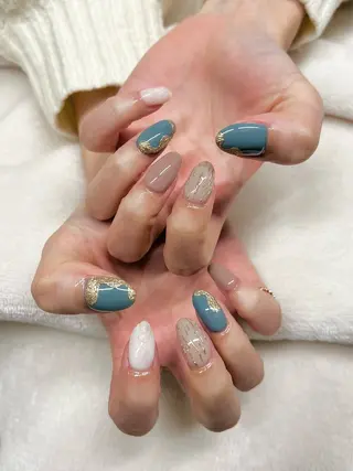 ネイル AISAフィル× ハードモチ最強のネイルデザイン