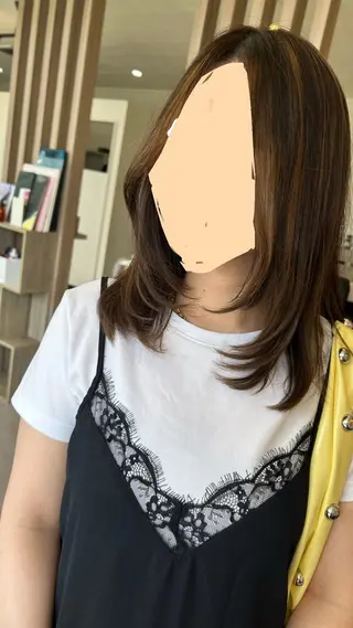 ミディアム TERUYA shionのヘアスタイル