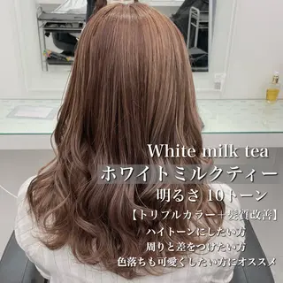 ロング カラー 透け上品ハイトーン 職人ゆうと🤍のヘアスタイル