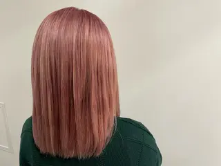 セミロング カラー みねぎし ふうかのヘアスタイル