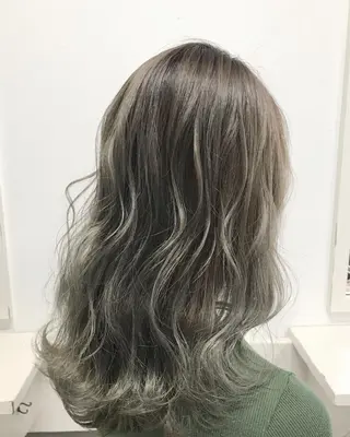 セミロング カラー ヘアアレンジ GiseL天神カラー 髪質改善/ブリーチのヘアスタイル