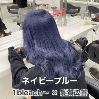 ロング カラー ラベンダー💜 グレージュ🩶のヘアスタイル