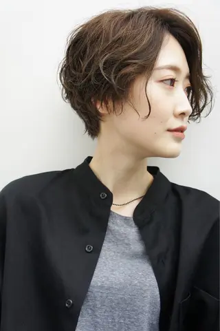 ショート パーマ 柴田 賢治のヘアスタイル
