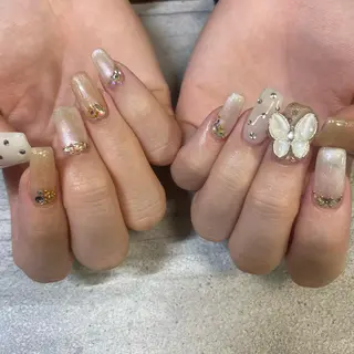 ミディアム カラー パーマ ヘアアレンジ メンズ キッズ ネイル マツエク・マツパ アイブロウ 今福鶴見ネイル 8(エイト)のネイルデザイン