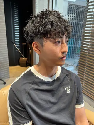 パーマ メンズ メンズカットパーマ 伊藤瑠星のヘアスタイル
