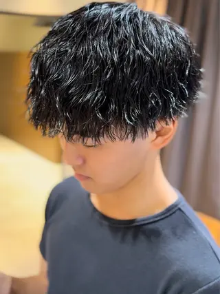 パーマ メンズ メンズパーマ特化/ シャドウ/波巻/陸翔のヘアスタイル