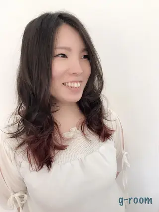 ロング カラー 大山 雅矢のヘアスタイル