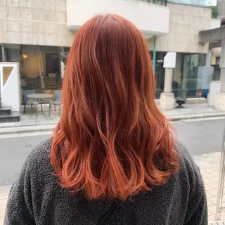 セミロング カラー ヘアアレンジ 🍒暖色✖️レイヤー /Haruna🍒のヘアスタイル