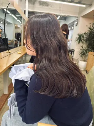ロング カラー まさとレイヤーカット 透け感カラー/心斎橋のヘアスタイル
