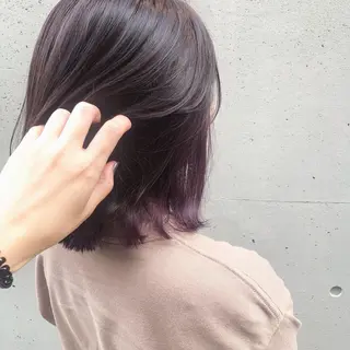ミディアム カラー ヘアアレンジ 酸性縮毛矯正🧴韓国 レイヤー/髪質改善のヘアスタイル