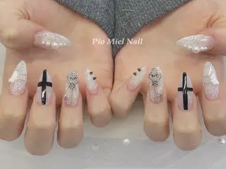 ロング カラー HANA 長さだしのネイルデザイン