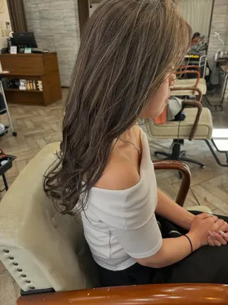 ロング カラー 女性指名人気no.1 尾崎のヘアスタイル