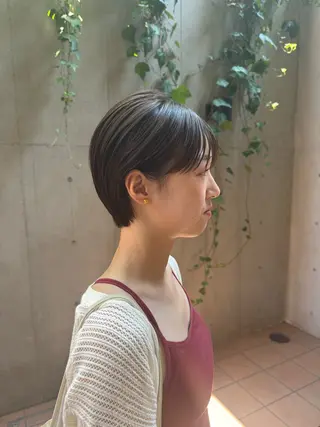 ショート カラー ボブ/ショート 吉田竣のヘアスタイル