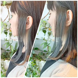 ミディアム カラー ヘアアレンジ 東北No.1完全個室 💐梶谷社長のヘアスタイル