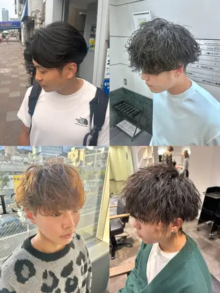 ショート パーマ メンズ 穐田 航のヘアスタイル