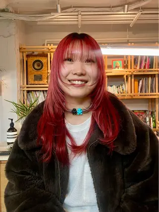 ミディアム カラー 和田 有生のヘアスタイル