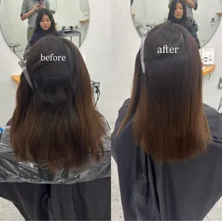 ミディアム まろやかベージュ🤎 艶カラー🔔リンのヘアスタイル