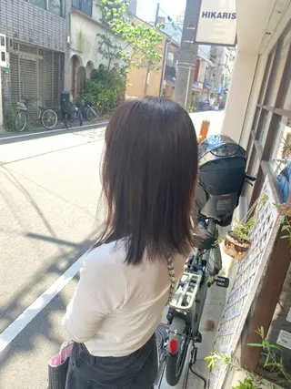 ミディアム カラー ウチダ ユウヤのヘアスタイル
