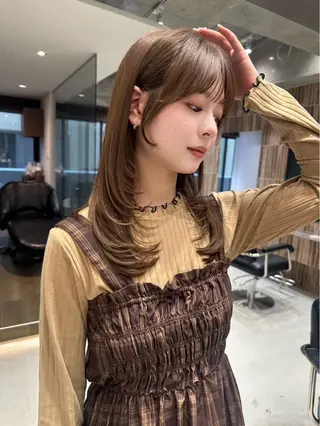 セミロング mizuki /カットモデル募集のヘアスタイル