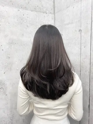 セミロング カラー ANJU/上品カラー /似合わせカラー💖のヘアスタイル