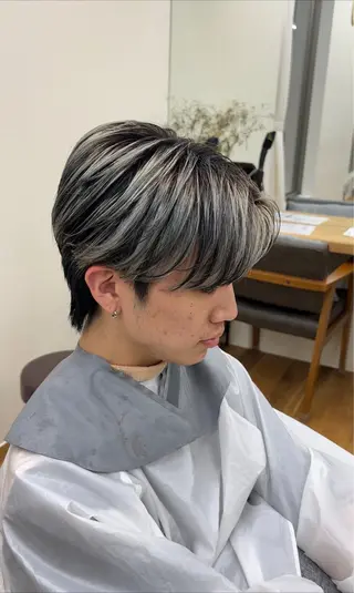 カラー メンズ 抜きっぱなしブロンド /ハイトーン/カナタのヘアスタイル