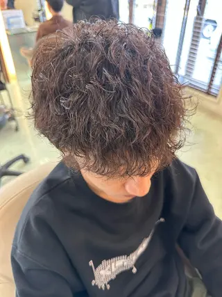 ショート パーマ メンズ 三宅 壱輝のヘアスタイル