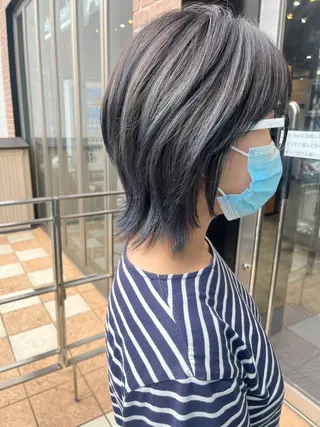 セミロング カラー パーマ ヘアアレンジ メンズ キッズ ネイル マツエク・マツパ アイブロウ 久木原 ゆりのヘアスタイル