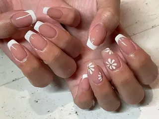 ネイル 韓国/ワンホン/長さ 出しつけ放題🎀のネイルデザイン