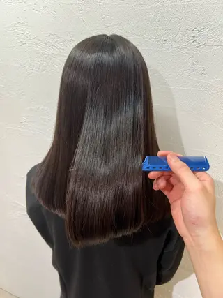セミロング カラー パーマ ブリーチ/髪質改善 店長　板垣智大のヘアスタイル