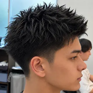 ショート パーマ メンズ 石田 翔琉のヘアスタイル