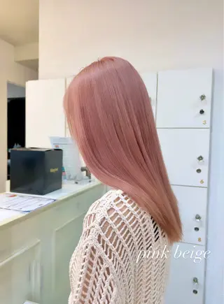 セミロング りん🧸透明感カラ ー/ヘアアレンジのヘアスタイル