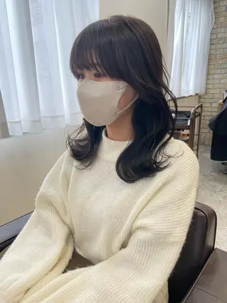 ミディアム カラー ヘアアレンジ 髪質改善×レイヤー 🫧松野力也のヘアスタイル