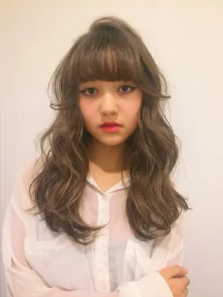 ロング カラー ヘアアレンジ 銀座/ハイトーン/ hayaka 🖤のヘアスタイル