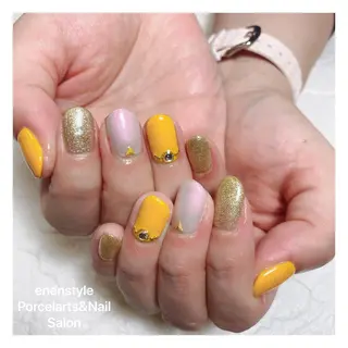 ミディアム ネイル 🐾enen style 🐾のネイルデザイン