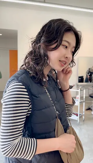 セミロング 松井 佑太のヘアスタイル